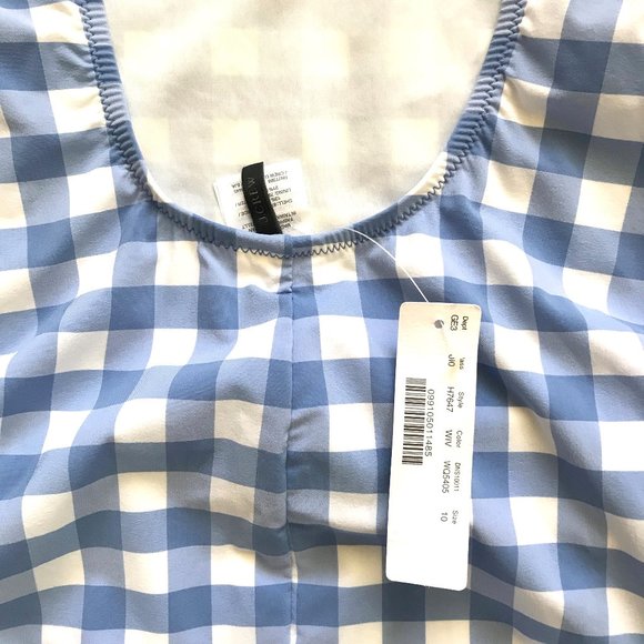 NWT J.Crew Blue/white one piece swimsuit - Picture 3 of 7